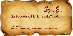 Szlobodnyik Erzsébet névjegykártya